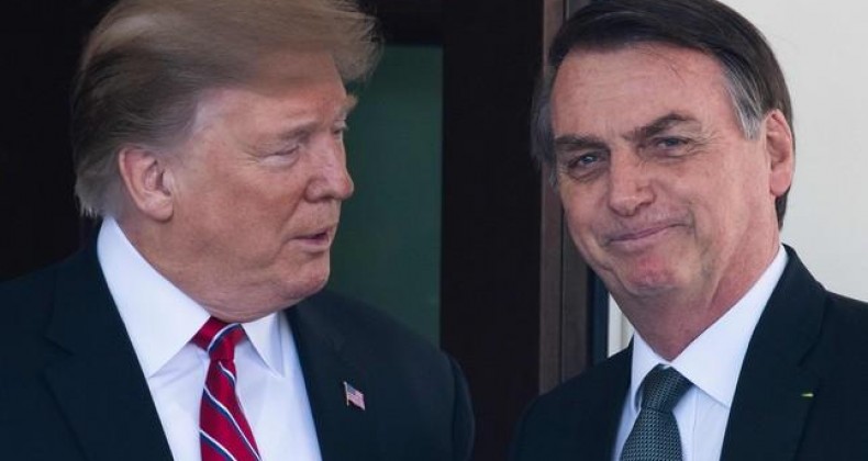 Bolsonaro para Trump: 'I love you'